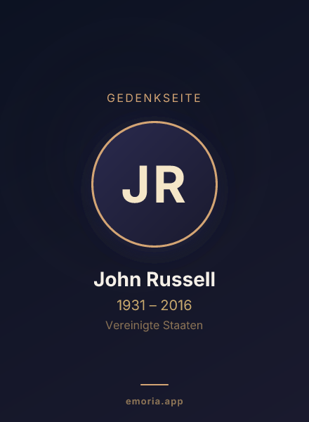 Gedenkportrait von John Russell