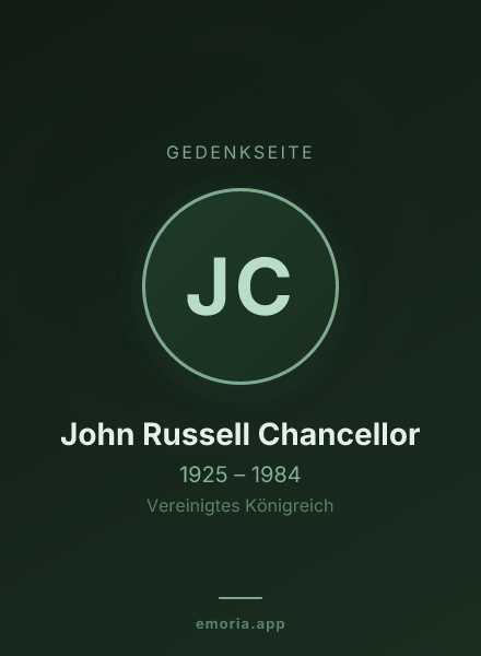 Gedenkportrait von John Russell Chancellor