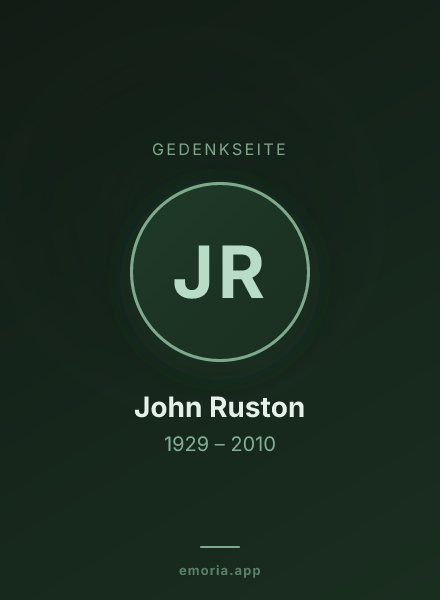 Gedenkportrait von John Ruston