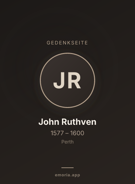 Gedenkportrait von John Ruthven
