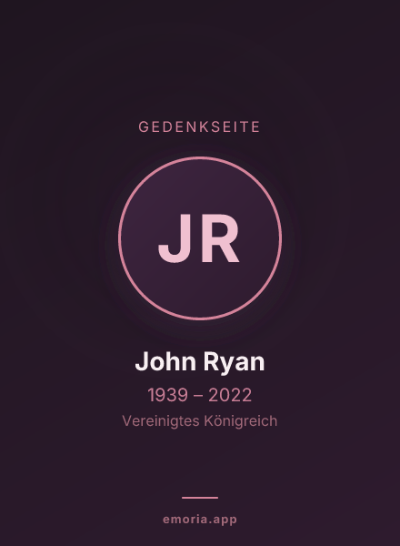 Gedenkportrait von John Ryan