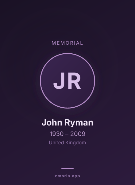 Memorial portrait of John Ryman