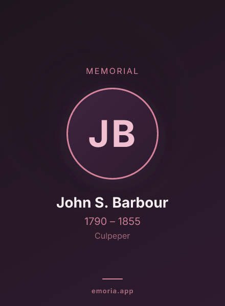 Memorial portrait of John S. Barbour