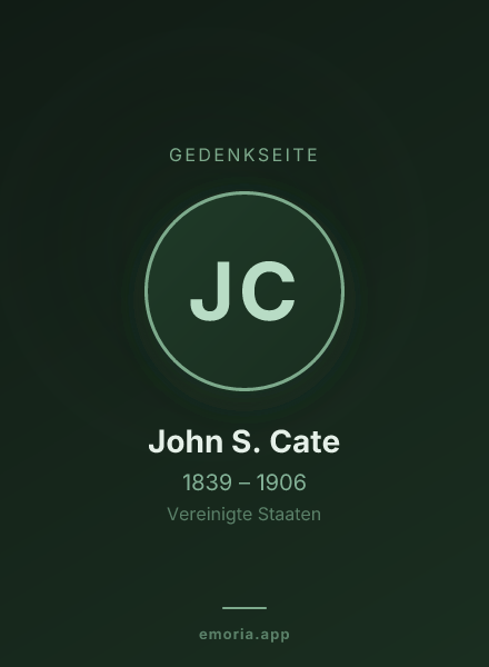 Gedenkportrait von John S. Cate