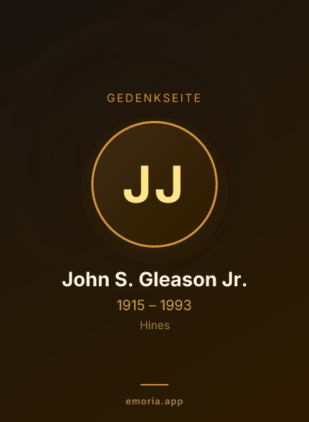 Gedenkportrait von John S. Gleason Jr.