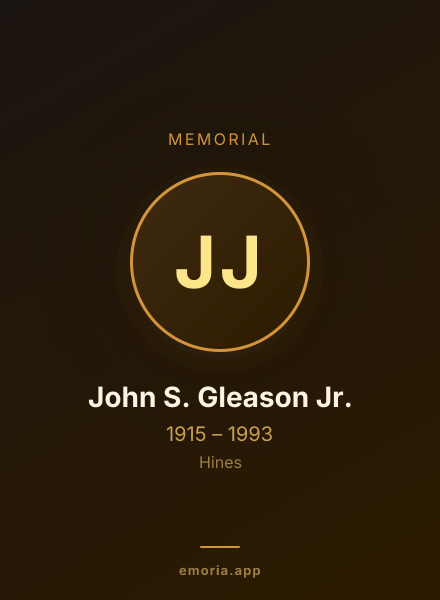 Memorial portrait of John S. Gleason Jr.