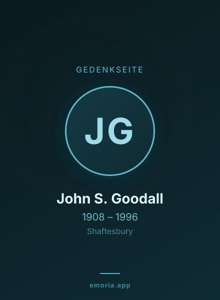 Gedenkportrait von John S. Goodall