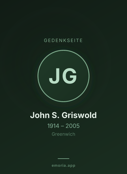 Gedenkportrait von John S. Griswold