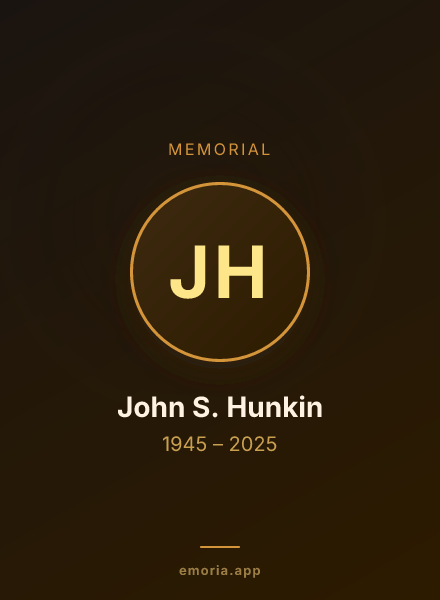 Memorial portrait of John S. Hunkin