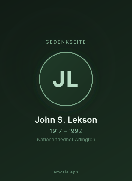 Gedenkportrait von John S. Lekson
