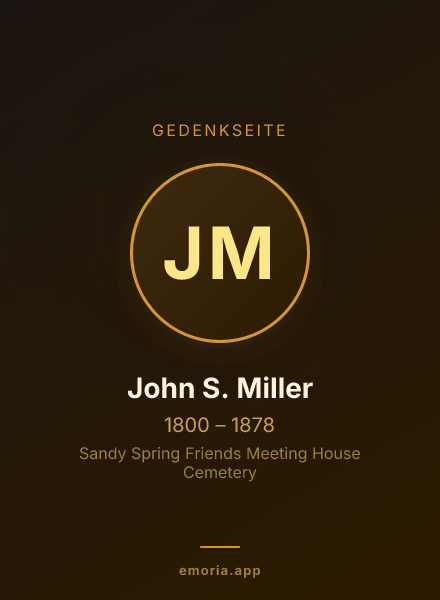 Gedenkportrait von John S. Miller