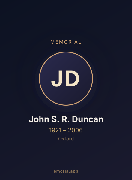 Memorial portrait of John S. R. Duncan