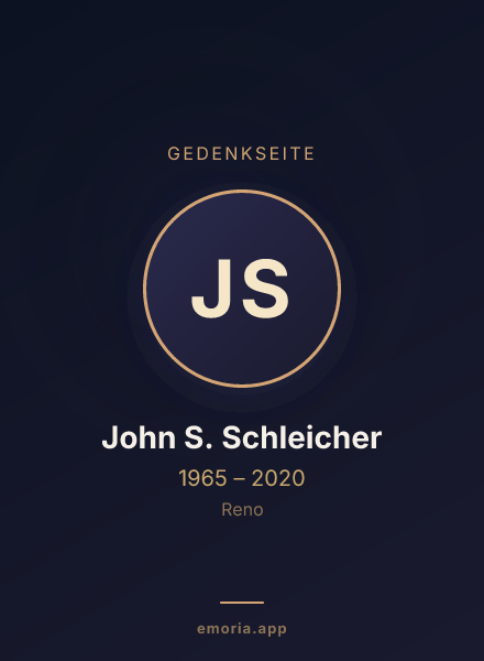 Gedenkportrait von John S. Schleicher