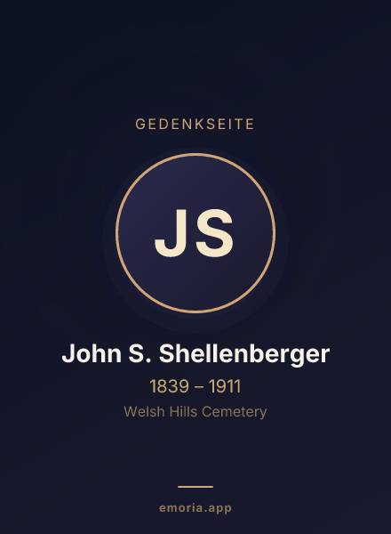 Gedenkportrait von John S. Shellenberger