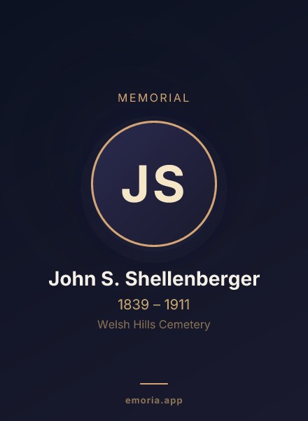 Memorial portrait of John S. Shellenberger