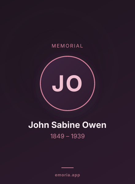 Memorial portrait of John Sabine Owen