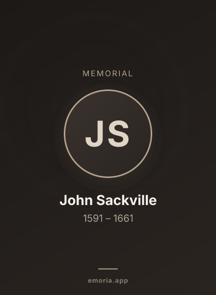 Memorial portrait of John Sackville