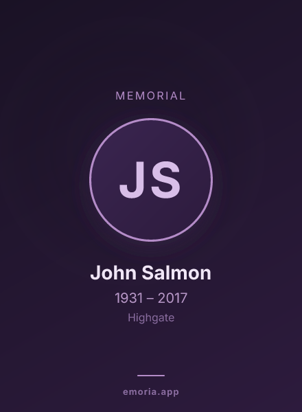 Memorial portrait of John Salmon