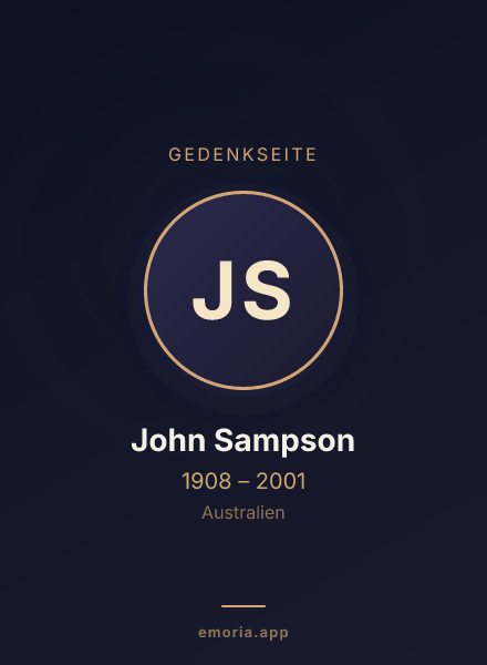 Gedenkportrait von John Sampson