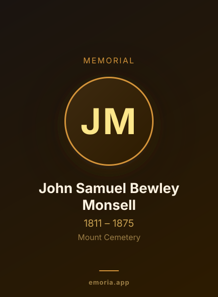 Memorial portrait of John Samuel Bewley Monsell