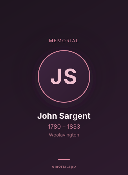Memorial portrait of John Sargent