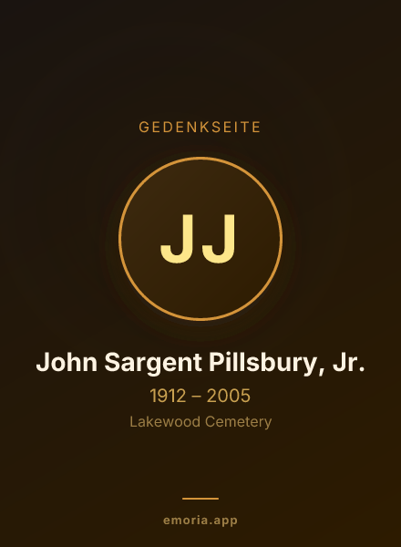 Gedenkportrait von John Sargent Pillsbury, Jr.