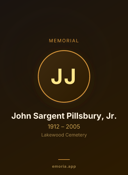 Memorial portrait of John Sargent Pillsbury, Jr.