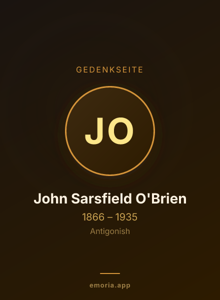 Gedenkportrait von John Sarsfield O'Brien