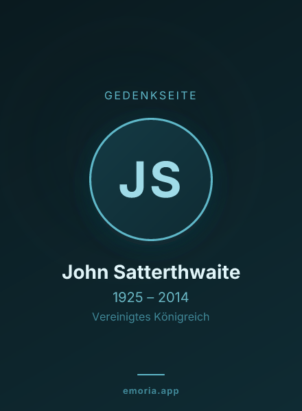Gedenkportrait von John Satterthwaite