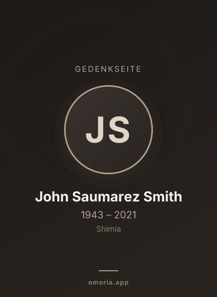 Gedenkportrait von John Saumarez Smith