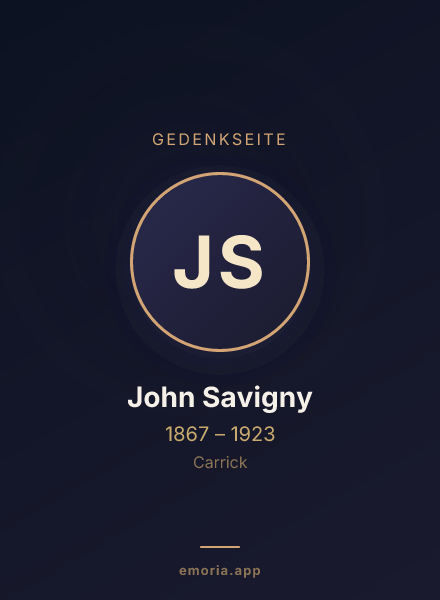 Gedenkportrait von John Savigny