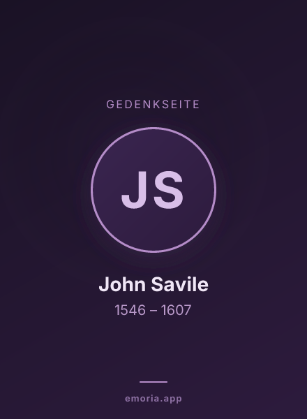 Gedenkportrait von John Savile