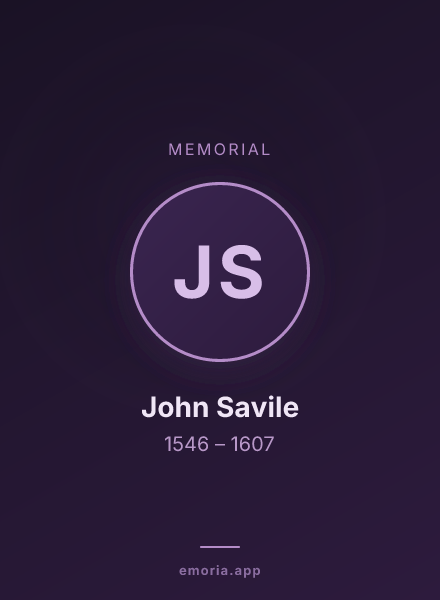 Memorial portrait of John Savile