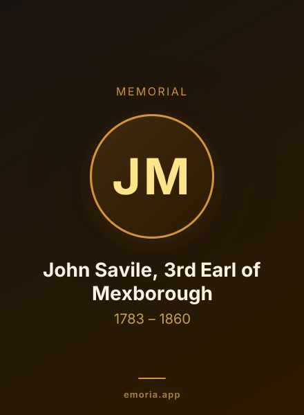 Memorial portrait of John Savile, 3rd Earl of Mexborough