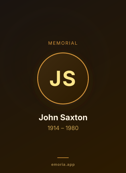 Memorial portrait of John Saxton