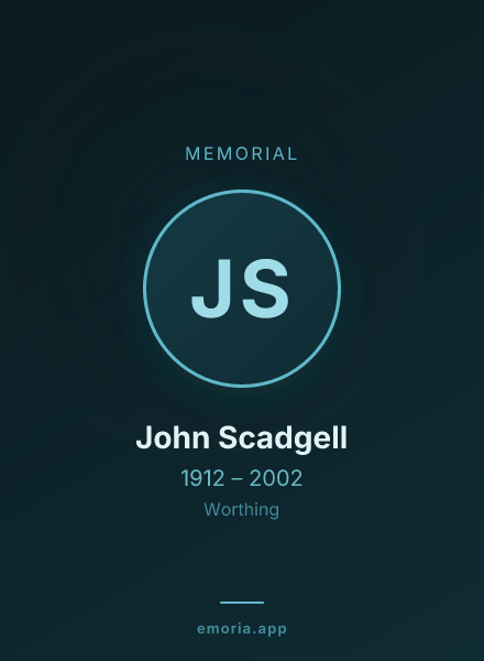 Memorial portrait of John Scadgell