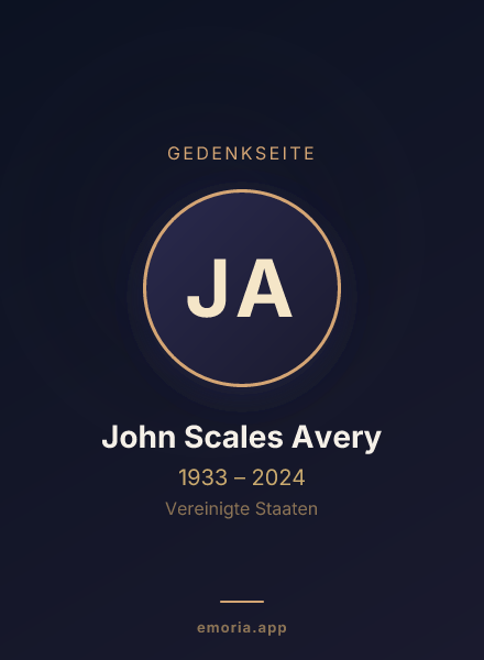Gedenkportrait von John Scales Avery