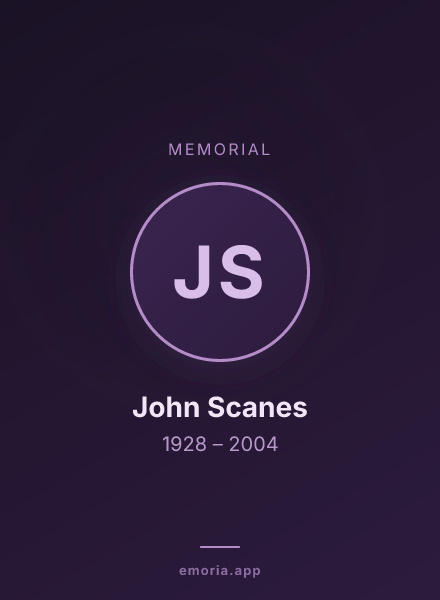 Memorial portrait of John Scanes