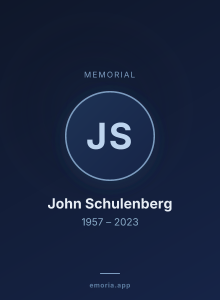 Memorial portrait of John Schulenberg