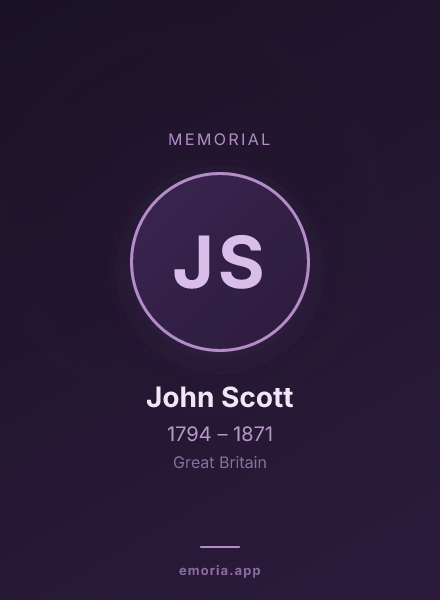 Memorial portrait of John Scott