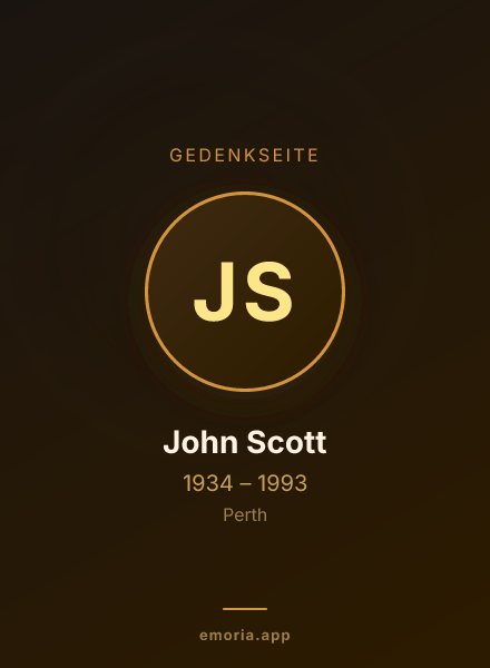 Gedenkportrait von John Scott