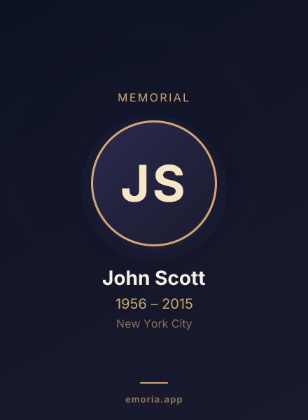 Memorial portrait of John Scott