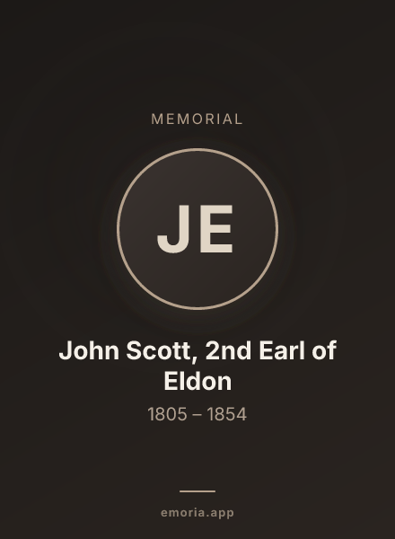 Memorial portrait of John Scott, 2nd Earl of Eldon
