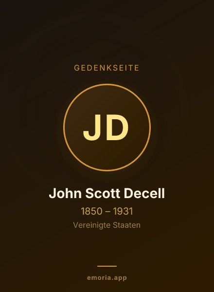 Gedenkportrait von John Scott Decell