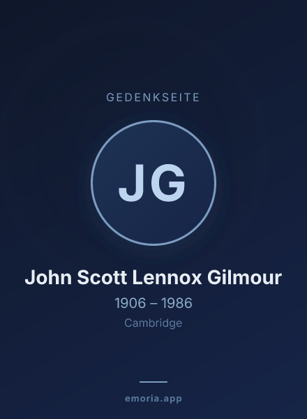 Gedenkportrait von John Scott Lennox Gilmour