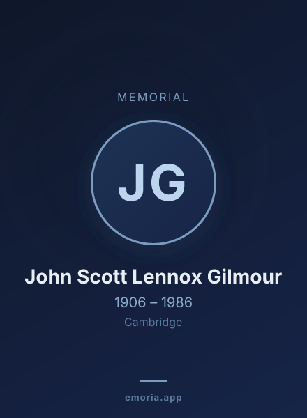 Memorial portrait of John Scott Lennox Gilmour