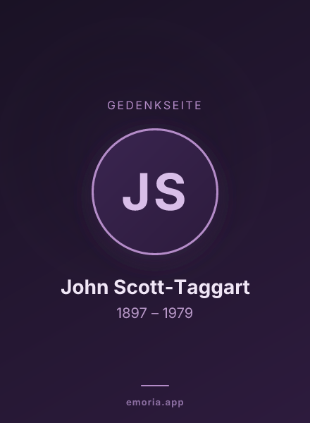 Gedenkportrait von John Scott-Taggart