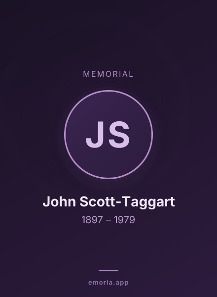 Memorial portrait of John Scott-Taggart