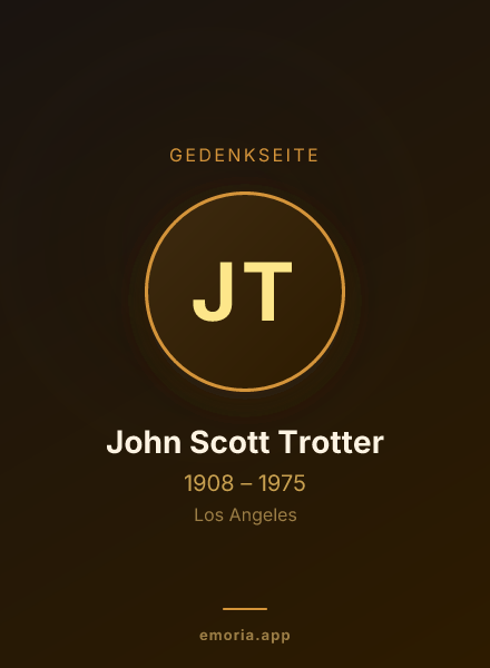 Gedenkportrait von John Scott Trotter