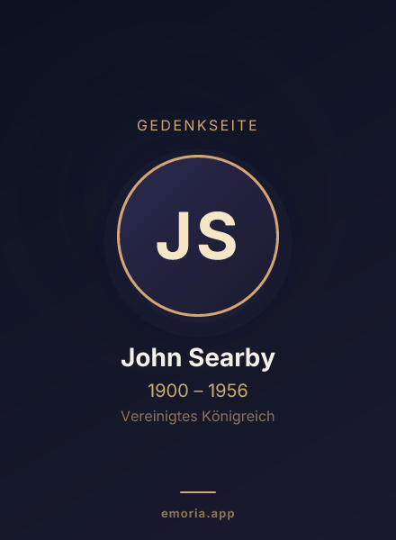 Gedenkportrait von John Searby
